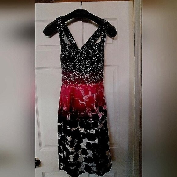 Calvin Klein Ombre Cross-Strap Dress Formal Date Night Wedding Guest Look - Picture 4 of 11